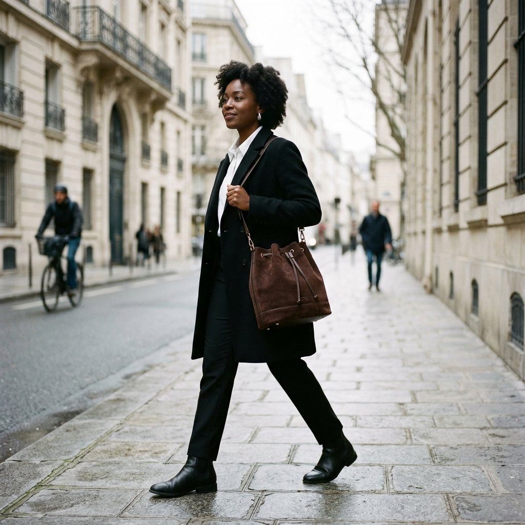 Handtasche getragen als Lifestyle Look